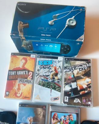Sony PSP 1004 Giga Pack BOXATA + 5 Giochi Completi