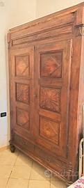 Armadio  in noce – intagliato 150×70×200