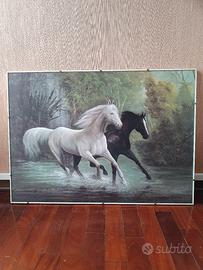 Cavalli al galoppo in uno stagno di Mario Ruiz