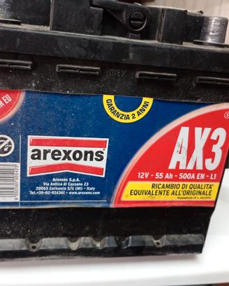 batteria per auto arexons 12v- 55ah- 500a