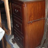 Cassettiera a 3 cassetti per Ufficio in Legno Teak