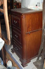 Cassettiera a 3 cassetti per Ufficio in Legno Teak