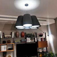 Lampadario Florinda sospensione 6 Plisse - Grigio