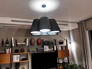 Lampadario Florinda sospensione 6 Plisse - Grigio