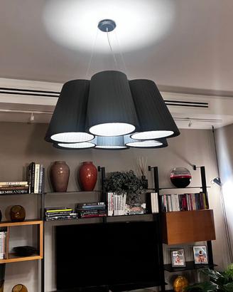 Lampadario Florinda sospensione 6 Plisse - Grigio
