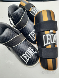 Paratibia e calzari Leone per kick boxing