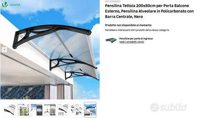 Pensilina Tettoia 200x80cm per Porta Balcone Ester