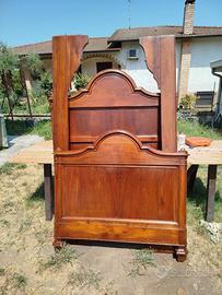 Letto in legno alla francese larghezza 125 cm