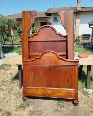 Letto in legno alla francese larghezza 125 cm