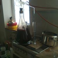 distillatore/estrattore in vetro