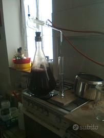 distillatore/estrattore in vetro