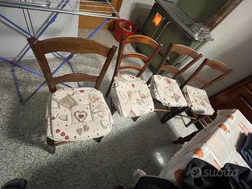 Sedie in legno impagliate