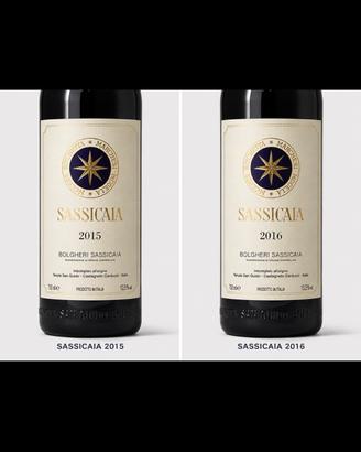Sassicaia 2016 e 2015
