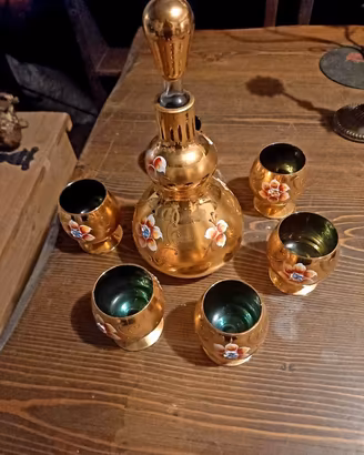 Servizio Liquore Vintage in Vetro