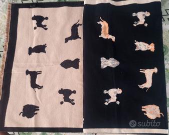 Sciarpa Nera e beige fantasia cani