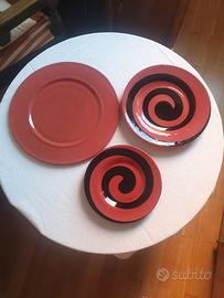 Servizio piatti in vetro di Murano