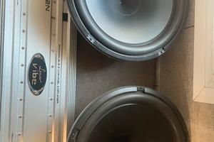 coppia subwoofer e amplificatore 