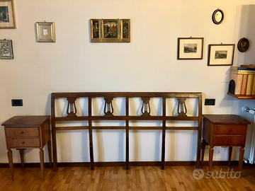 Letto antico in noce stile impero