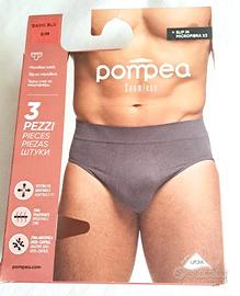 Set 3 slip Pompea blu nuovi in confezione original