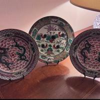 Set 3 Piatti Porcellana Cinese Vintage