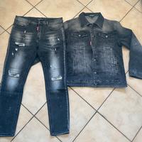 Completo Dsquared2 denim nero - Jeans +Giacca