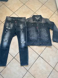 Completo Dsquared2 denim nero - Jeans +Giacca