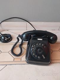 TELEFONO A DISCO NERO  VINTAGE 