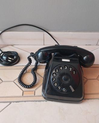 TELEFONO A DISCO NERO  VINTAGE 