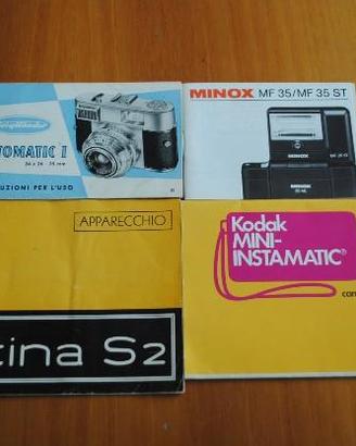 Manuali istruzioni x l'uso apparecch.fotografiche