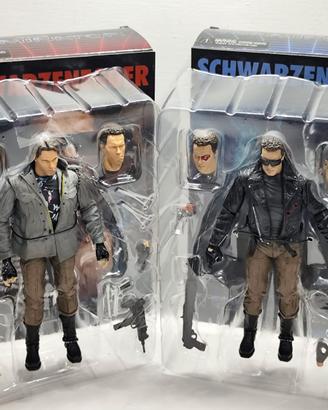Set 2 Action Figure Neca Terminator Schwarzenegger
