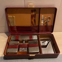 Beauty case da viaggio in pelle da uomo