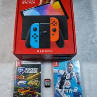 NINTENDO SWITCH OLED NUOVA MAI USATA + GIOCHI