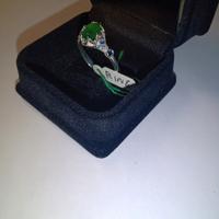 anello argento onice verde