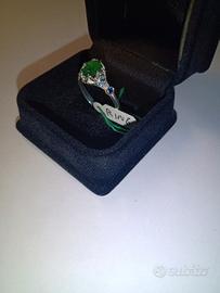 anello argento onice verde