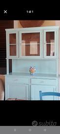 credenza vetrina legno 
