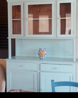 credenza vetrina legno 