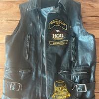 Vecchio gilet pelle harley davidson small