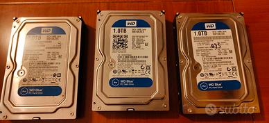 3 Hard Disk WD Blue da 1 tb