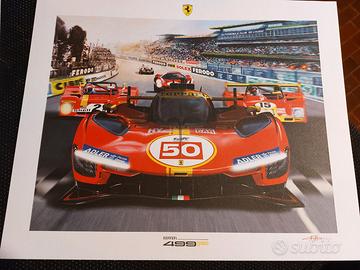 Litografia numerata Ferrari 499P