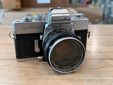 Reflex Srt303 minolta fotocamera + 50mm
