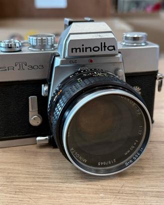 Reflex Srt303 minolta fotocamera + 50mm