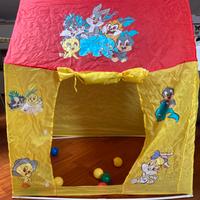 TENDINA CASETTA con palline colorate