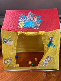 TENDINA CASETTA con palline colorate