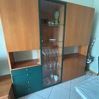 Mobile soggiorno LEMA+tavolo cristallo+4 sedie pel