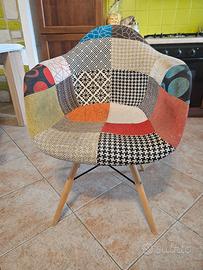 Poltrona patchwork multicolore