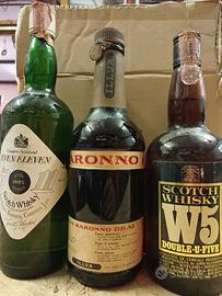 Lotto 3 Bottiglie Liquore Amaro e Whisky 