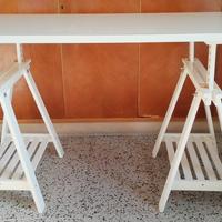 Tavolo su cavalletti IKEA – bianco – 75 × 150 cm –
