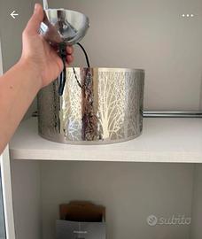 Lampadario rotondo argento