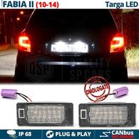 Placchette Luci Targa LED per Skoda FABIA II 5J