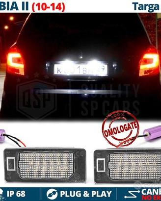 Placchette Luci Targa LED per Skoda FABIA II 5J